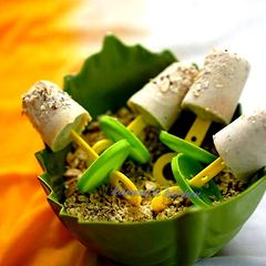 Oats praline kulfi A picture of Oats praline kulfi.