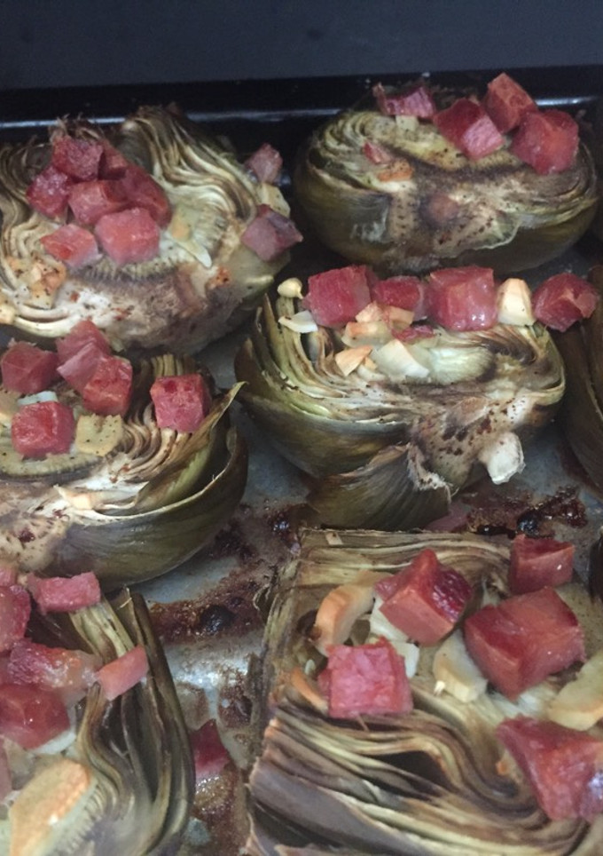 Una foto de Alcachofas al horno