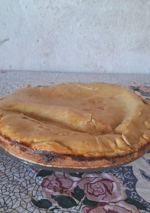 Una foto de Tarta de puerros y zapallo