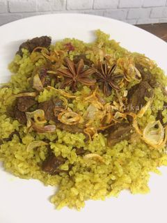 Foto resep Nasi kebuli sapi - rice cooker