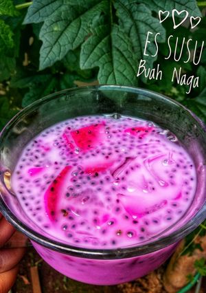 Foto resep Es Susu Buah Naga