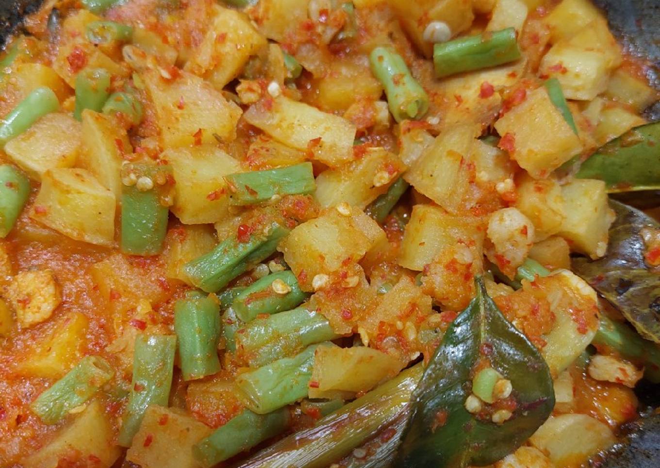 Sambal kentang udang buncis