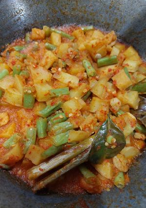 Foto resep Sambal kentang udang buncis
