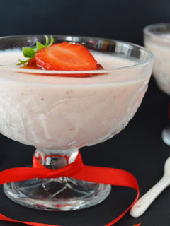 Una foto de Panacota de fresas