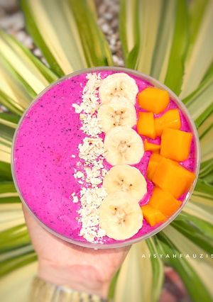 Foto resep Smoothie Buah Naga + Pisang