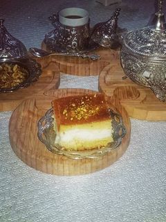 صورة لوصفة بسبوسة بالكريمة