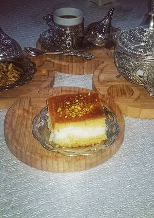 صورة لوصفة بسبوسة بالكريمة