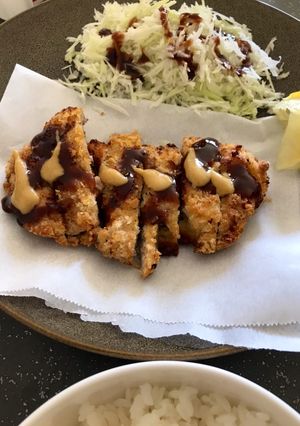 Une photo de Tonkatsu (porc pané) à l’air fryer