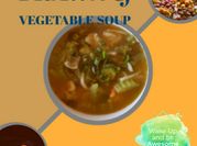 A picture of vegetable soup
