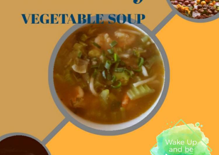 Steps to Make Homemade Prawn and vegetable soup
