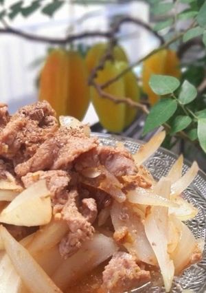 Hình của món Bò xào hành tây.
