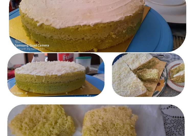 Cake pandan lapis kukus