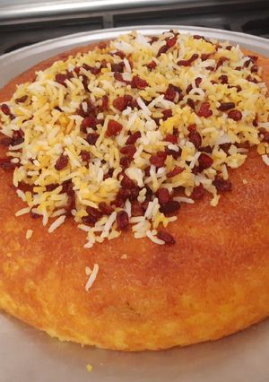 عکسی از دستور ته چین مرغ وبادمجان