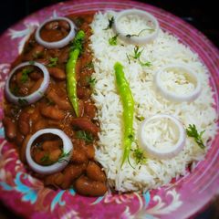 A picture of Rajma chawal.