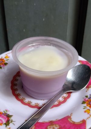 Foto resep Silky puding blueberry