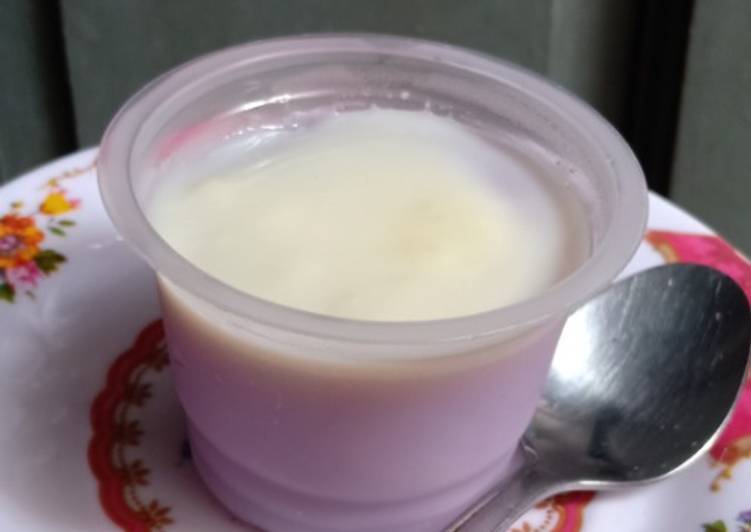 Silky puding blueberry