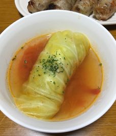 canh bắp cải cuộn