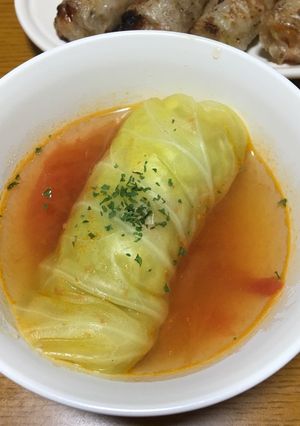 Hình của món Canh bắp cải cuộn kiểu Nhật { コンソメ味のロールキャベツ }.