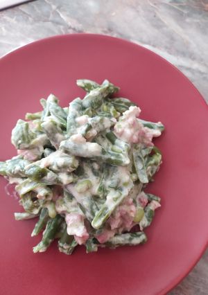 Keto baconös zöldbab recept fotója