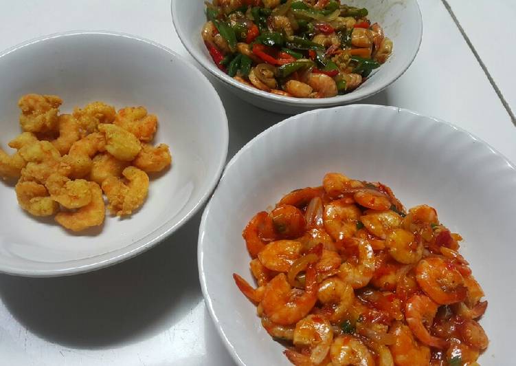 Cara Gampang Menyiapkan Udang saos asam manis pedas Anti Gagal