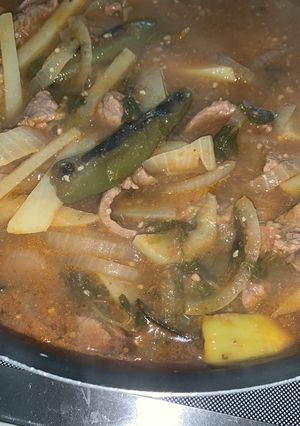 Una foto de Bistec a la cazuela
