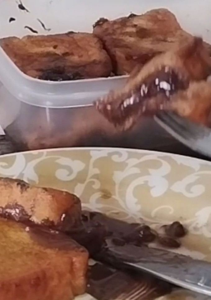 Una foto de Torrijas con onzas de chocolate