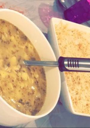 صورة لوصفة يخنة بطاطا مع دجاج ورز