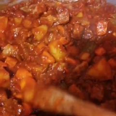A picture of Beef Caldereta.