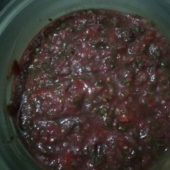 A picture of Mint tomato onion Chutney.