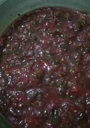 A picture of Mint tomato onion Chutney.