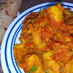 A picture of Chilli Garlic Potato Sabzi.