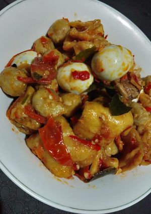 Foto resep Siomay kering bumbu merah