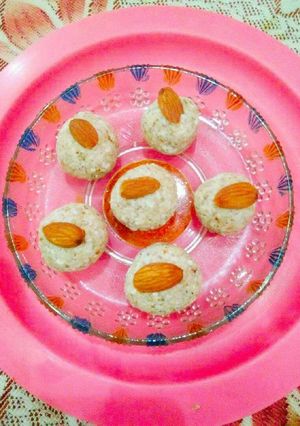 A picture of Home made Milk paneer dry fruit laddu.
