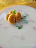 Sopa creme de batata com bacon