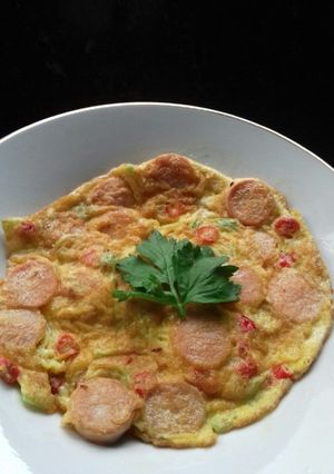 Foto resep Telur Dadar Sosis