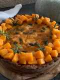 TORTA RUSTICA ALLE CASTAGNE CON ZUCCA, SCAMORZA E SPECK
