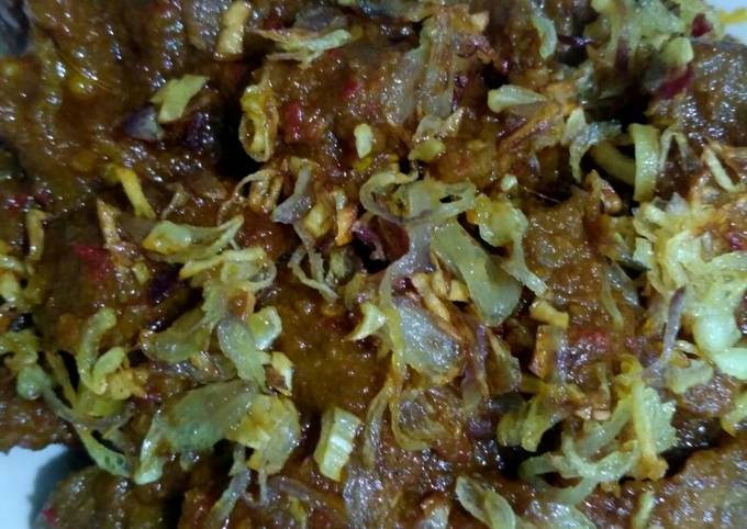 Resep bikin Rendang Daging Sapi Ala Dapurku yang gurih