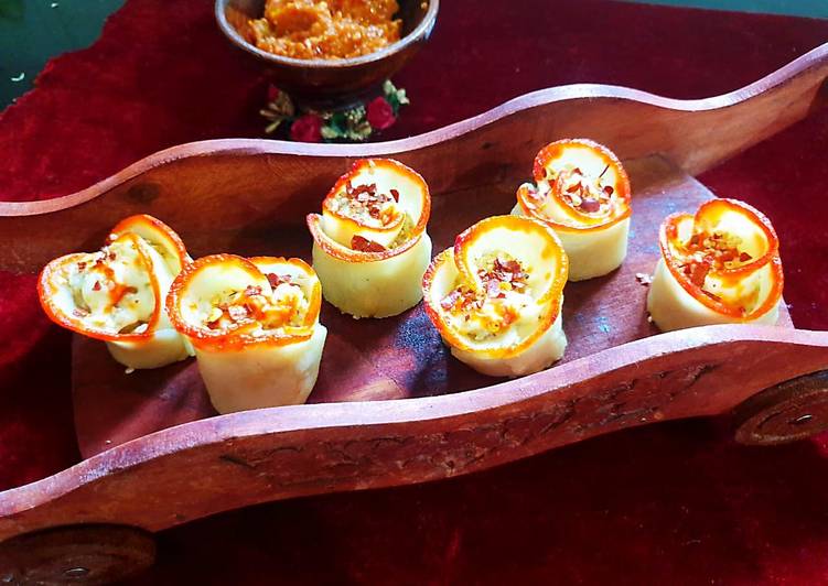 Recipe of Stuffed cheese roses