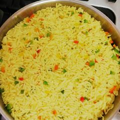 A picture of My version of fried savoury rice.