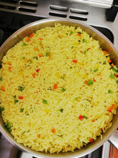 A picture of My version of fried savoury rice.