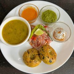 A picture of Gluten-Free Jawar Flour Daal Baati.