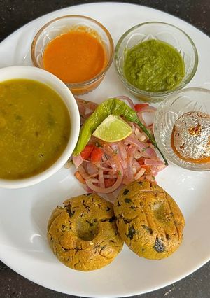 A picture of Gluten-Free Jawar Flour Daal Baati.