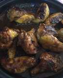Alitas y perniles a la bbq