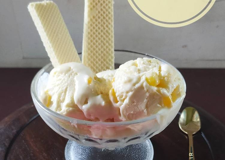 Resep Sweet Corn Ice Cream || Es Krim Jagung #136, Enak