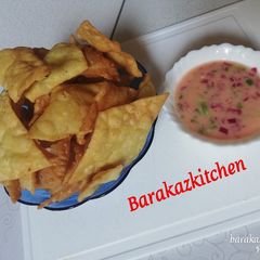 A picture of Homemade chip n' dip.
