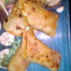 A picture of Veg chapati roll.