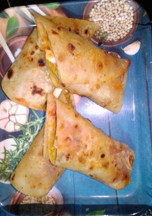 A picture of Veg chapati roll.