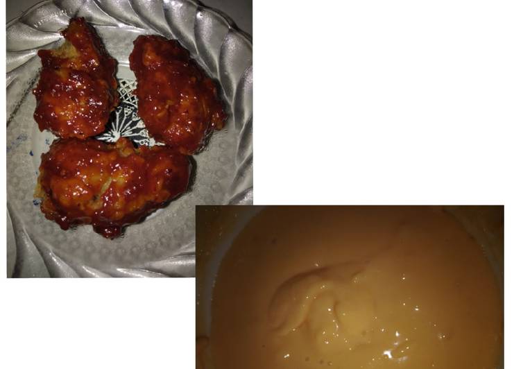 Bagaimana Membuat Ayam recheese + saus keju, Lezat