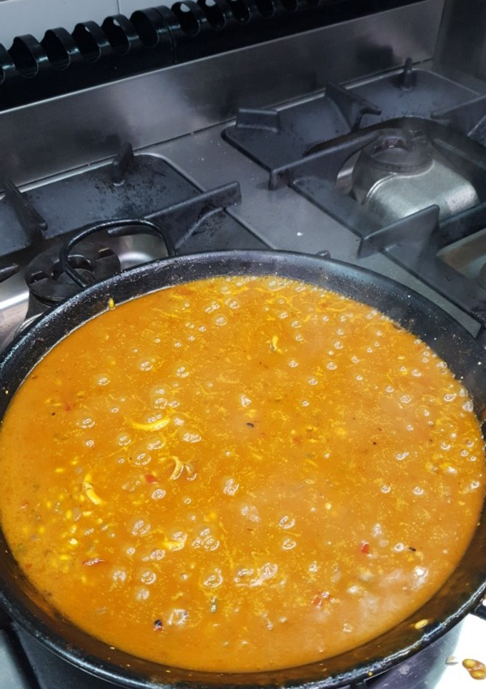 Una foto de Fideuá de carne fácil (Melosa)
