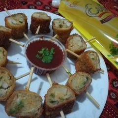 A picture of Potato Fried Rolls.